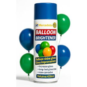 Balloon Shine Spray – 450ml (15,2 OZ), Waterproof, Long-Lasting Shine for Latex Balloons, Fragrance-Free, Non-Sticky Finish