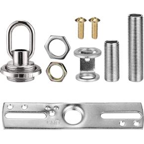 Canomo Light Fixture Cross Bar Kit, Lighting Screw Collar Loop Kit Canopy Handware Set(Antique Bronze)
