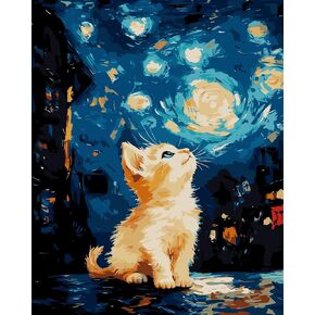 Shouruihua Paint by Numbers Kit for Adults Beginner, Horse Adult Painting by Number Kits on Canvas Cute Horse Color Adults' Paint-by-Number DIY Animal Oil Paints for Gift Home Wall Decor 16x20 Inch