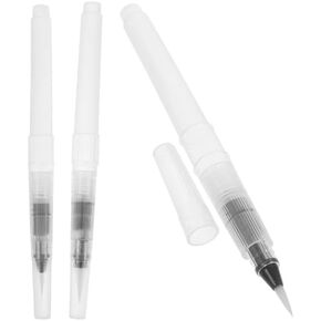 3pcs بيضاء 12 سم تلوين الماء أقلام فرشاة ، فرشاة قلم أكوا للطلاء المائي ، قلم رصاص قابل للذوبان في الماء ، علامات ، مجموعات فرشاة فرشاة فرشاة الماء.