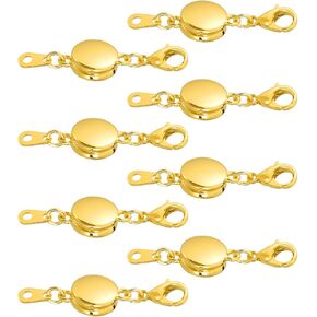 uxcell 8pcs clasps clasps ، clasps clasps يوضح إغلاق قفل مع مشابك جراد البحر لقلادة سوار DIY صنع مجوهرات الزفاف (الذهب الوردي)