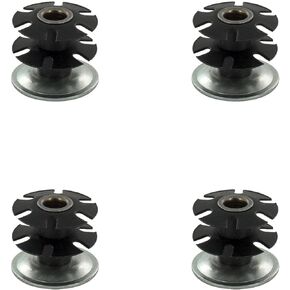 Outwater Industries Double Star Threaded Caster Insert | Heat Treated Steel | Fits 1-1/4 Inch Round 16-18 Gauge Tube | Thread: 5/16-18 | 20 Pack