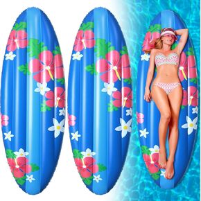 2 PCS Luau Surfboard Valite ، 5 قدم قابلة للتنفاز Surf لوحة تجمعات شاطئية Tropical Board Toy Board قابلة للنفخ عوامات زخارف الحفل