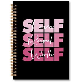دفتر دفاتر التحفيزية الملهمة ، دفتر Notebook Black and Pink ، مجلة التأكيد للنساء ، أنا هدايا تحفيزية للنساء للنساء ، الهدايا الإيجابية اللوازم المدرسية ، 6x8.2in