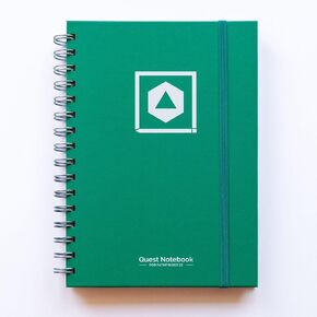 Roll & Play Press Pathfinder 2E Player's Quest Notebook: 120 page, A5 hardback character journal with Pathfinder 2E character sheet, feat and spell trackers, lined paper and more