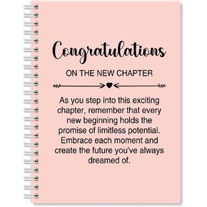 تهانينا على الفصل الجديد Pink Hardcover 160 Pages Barning Notebooks ، بداية جديدة من هدايا الوظائف الجديدة لزميل العمل ، هدايا الهدايا لزميله في الفريق ، هدايا الترويج الوظيفي لموظف الموظفين
