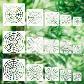 15 PCS الطلاء Stencils Mandala Stencil ، Mandala Dot Paint Tool قالب مقال ، مجموعة من المشاريع الفنية للطلاء الصخري DIY (8/12/16 القطاع 3/4/5/6/8 بوصات)