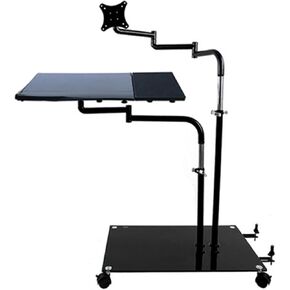 OK610 OK611 - Bedside Moving Captop Stand حامل قابلة للتعديل حامل كمبيوتر حامل حامل +لوحة مفاتيح تدوير جهاز كمبيوتر محمول LAPDESKS (OK611W)