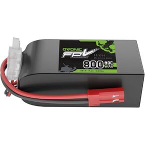 OVONIC 7.4V 80C 800mAh 2S Lipo Battery with JST Plug