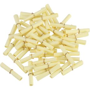 MECCANIXITY Mini Vintage Message Scrolls, 100pcs Valentine & Lucky Wish Paper Rolls for Party & Birthday, Grass Green