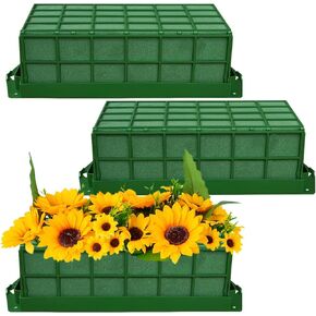 3 PCS قفص رغوة الأزهار ، مستطيل زهرة الطوب الرغوي الأزهار ، وترتيبات الزهور لوازم مع رغوة الأزهار للزهور الطازجة أو الاصطناعية ، وحفلات أعياد الميلاد ، وأزواج العطلات