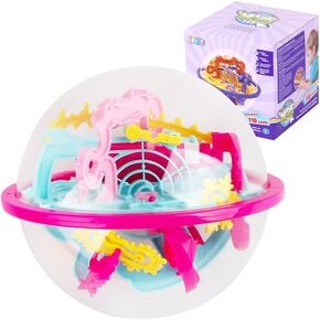 لعبة Maze Ball ، لعبة Maze Sphere ثلاثية الأبعاد (18 سم ، 7.1 ') مع 138 عقبة متاهة كرة اللغز أطفال الأطفال التعليم السحري المليء بالدماغ