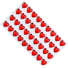 180pcs Red 12mm acrylic heart heart stong sticker crystal crystal jomels jewels jewels for wedding عيد الحب الديكور ， الفنون والحرف والخياطة