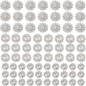 chgcraft 150pcs 3styles زهرة كوب مخلب الكأس راينستون زهرة خياطة على أزرار راينستون مسطحة المجوهر