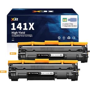 XJI 141X (مع رقاقة) عائد عالي العائد 2 حزمة خراطيش الحبر متوافقة مع حبر HP 141 X A W1410X 141A W1410A حبر ، لليزر JET M110W MFP M139W M140W PRINTER Black