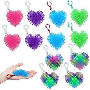 12pcs تململ الدودة ، سلسلة مفاتيح القلب من القلوب ، وديدان القلب الحفلات الإجهاد الحفلات ، والهدايا ، والهدايا ، والهدايا ، والهدايا ، هدايا عيد ميلاد الفصول الدراسية.