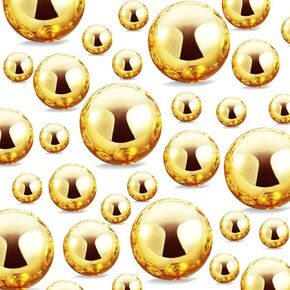 280Pcs Floating Beads Pearls, Lemon Yellow 8/14/18mm No Hole Faux Pearls for Vase Filler for Centerpieces, Floating Beads for Wedding Makeup Party Home Birthday Table Decor