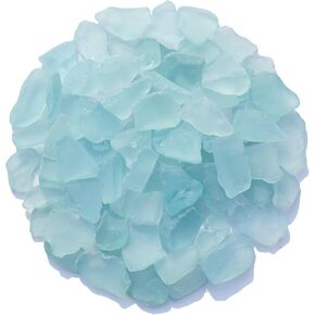 Sea Glass Block - 2.1LB Turquoise Frosted Vase Filler and Aquarium Ornament, DIY Craft Supplies for Art, Beach Weddings, and Home Decor
