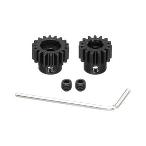 DMiotech M1 23T 24T Steel 5mm Hardened Pinion Motor Gear for RC Car Brushed Replacement Brushless Motors, RC Applications with 2 Pcs Screws & Hex Spanner for DIY RC Boat Drone