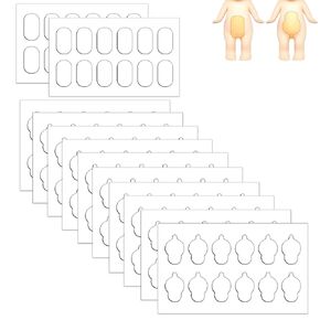 220pcs أشرطة لاصقة لابن سوني ، نقطات ملصقات صافية قابلة للإزالة 2 من جانب مقاوم للماء لزج جولة صافية لزج الشريط لزج لزخرفة دمية Sonny