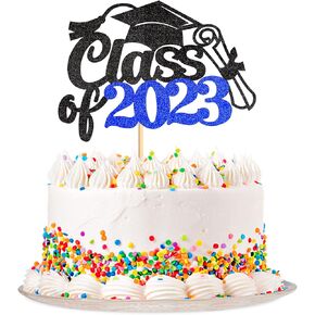 ERCADIO 1 حزمة تهانينا من 2024 كعكة توببر سوداء بريق جريتر كاب فئة دبلوم 2024 CAKE DECERATIONS لعام 2024 موضوع التخرج إمدادات ديكور كعكة الحفلات
