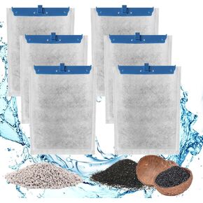 6 Pack Large Filter Cartridges Compatible with Tetra Whisper Bio-bag Filter: Large Aquarium Filter Cartridge Compatible with Tetra Whisper Filter 20i/40i IQ20/30/45/60 PF20/30/40/60 & ReptoFilter