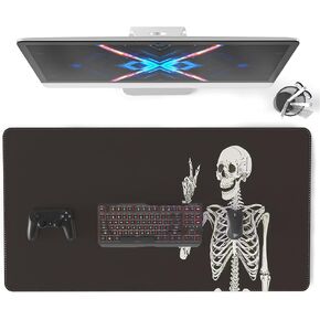 Colorful Star Leather Waterproof Desk Pad, Large Computer Keyboard Mat, Mousepad Office Accessories for Women, Magic Boho Heart 31.5" x 15.7" x 3.5mm Thick