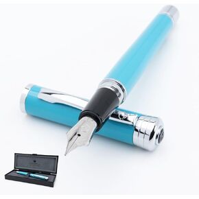 مجموعة هدايا القلم من Monteverde USA Strata Strata Fountain (الفيروز) حبر Fine Nib + معبأة في زجاجات - قلم رائع للرجال والنساء ، والخريجين ، والمديرين التنفيذيين ، والهدايا
