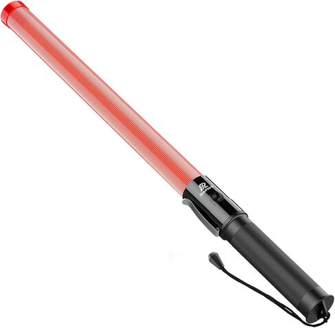 RoadHero 1 Pack 21 Inch Traffic Wands, Blue Led Traffic Control Baton, Night Safety Light Wand with 2 Flashing Modes, Air Marshaling Signal Wand with Side Clip for Parking Lot in Kuwait
