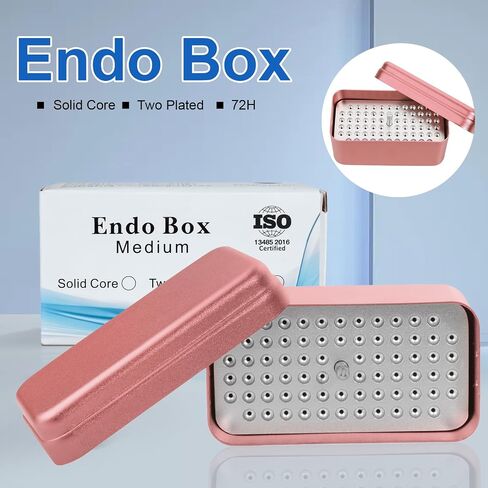 EustomA 72 Holes Burs Holder Blocks Autoclavable Bur Case 4 color (Silver) in Kuwait