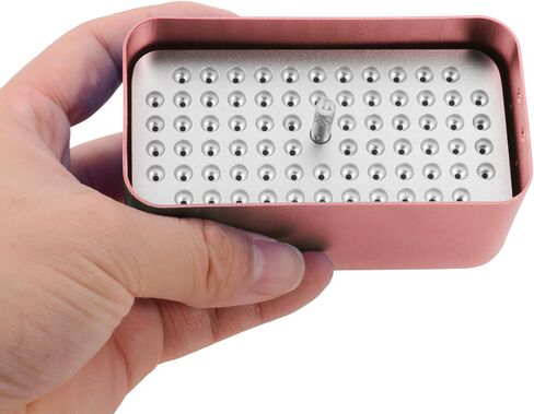 EustomA 72 Holes Burs Holder Blocks Autoclavable Bur Case 4 color (Silver) in Kuwait