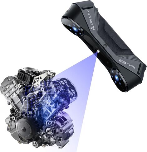 Creality 3D Scanner RaptorX, Handheld Wireless Scanner with Metrology-Grade Accuracy 0.02mm,Industrial Blue Light, Fast Wi-Fi 6 Data Transmission Support 5-4000mm Objects for Windows Mac in Saudi Arabia