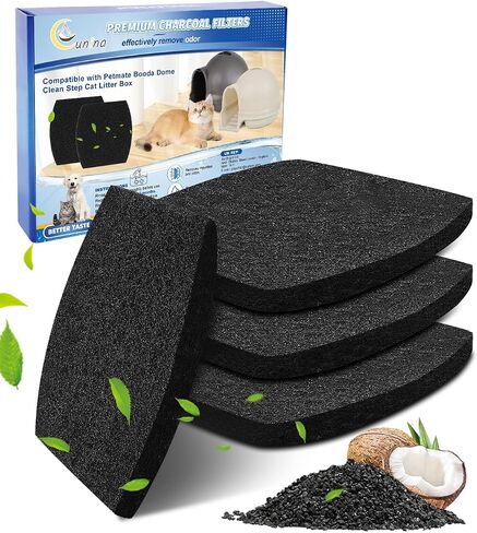2X Thicker Filter Compatible with Petmate Booda Dome Cat Litter Box Filter, Cat Litter Box Filters Replacement for Clean Step Dome Litter Boxes for Cats, 4 Pack in Saudi Arabia