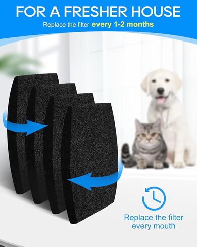 2X Thicker Filter Compatible with Petmate Booda Dome Cat Litter Box Filter, Cat Litter Box Filters Replacement for Clean Step Dome Litter Boxes for Cats, 4 Pack in Saudi Arabia
