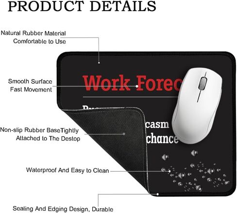 Work Forecast Rectangular Mouse Pad, Funny Employee Mousepad, Funny Sarcastic Mouse Pad Gift for Teacher Colleague Coworker,Office Humour Gift for Employee Manager Boss Colleague in Saudi Arabia