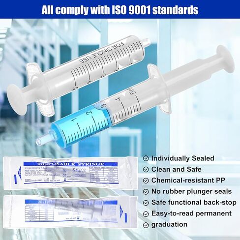 Geiserailie 100 Pcs 10 ml Plastic Syringe No Rubber Plunger Oral Syringes Measuring Luer Slip Tip Syringe Without Needle No Rubber Medicine Syringes for Children Liquids Refilling Scientific Labs in Kuwait