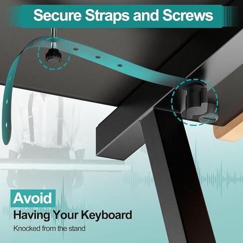 Z Style Adjustable & Portable Heavy Duty Music Stand for Piano Keyboards, Fits 49/61/76/88 Keys, Folding for Travel & Storage in Kuwait