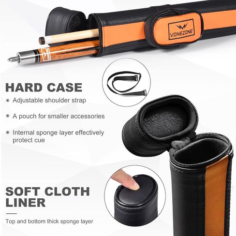 Pool cue Stick,Pro cue with Hard Case,58inch 18-19oz Billiard Stick Pool Cue Set,Pink/Orange/Green in Saudi Arabia