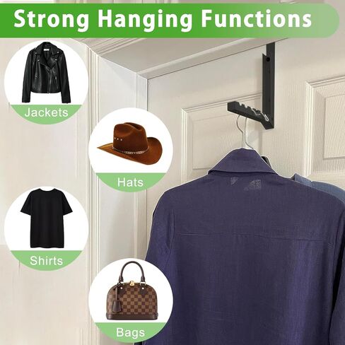 2 Pcs Over The Door Hooks Hanger,Over The Door Organizer Racks, Collapsible Folding Over Door Clothes Drying Laundry Hooks for Hanging Clothes,Over Door Storage Hangers for Bedroom Bathroom (White) in Saudi Arabia