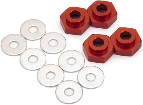 4PCS Aluminum Alloy 12mm Turn to 17mm Wheel Rim Hex Adapter Drive Hub Conversion Extension Compatible with Tamiya Axial Traxxa HPI Himoto HSP Losi Kyosho RC 1/10 On-Road Car Tires (Black) in Saudi Arabia