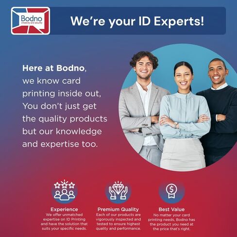 Bodno Seaory S26 Single Sided ID Card Printer & Complete Supplies Package ID Software and Camera - Silver Edition in Saudi Arabia
