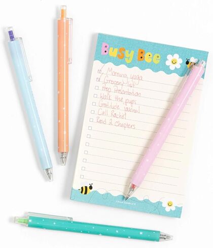 Teaching is a Work of Heart Gel Pen Set, Gel Pens for Journaling, Set of 4 Click-Style Colored Pens for Note Taking, Cute School Supplies Aesthetic, Gifts for Teachers in Saudi Arabia