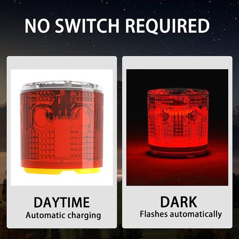 Solar Strobe Warning Light: Bright Solar Emergency Strobe Warning Light, Strong Magnetic Base Flashing Lamp, Waterproof LED Safety Light Outdoor (Yellow) in Kuwait