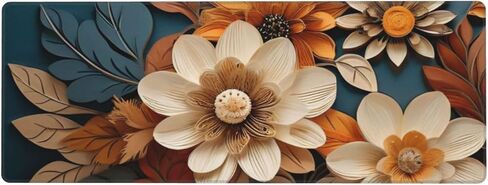 لوحة الماوس للألعاب ، قاعدة موسباد كبيرة غير قابلة للانزلاق ، حصيرة فأر لوحة المفاتيح ، وسادة مكتب مع حواف مخيط ، 31.5x11.8inch ، الأزهار in Kuwait