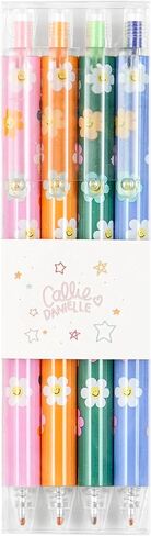 Teaching is a Work of Heart Gel Pen Set, Gel Pens for Journaling, Set of 4 Click-Style Colored Pens for Note Taking, Cute School Supplies Aesthetic, Gifts for Teachers in Saudi Arabia