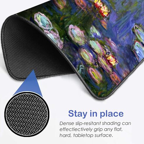 PAD Tolulu Mouse Pad Mousepad مع حافة مخيط ، مستطيل Mouse Mouse Mouse Art Non Slip Rubber Mini Cute Mouse Couns for Computer ، School Office Office Home School ، in Kuwait