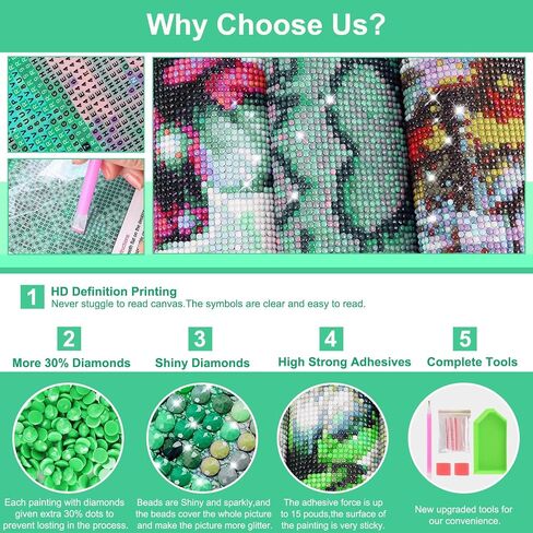 HEIBAGO Flamingo Diamond Art Kits for Adults, 5D Full Drill Round Bird Painting Gems with Beach Diamond Painting, Diamond Dots Perfect for Home Wall Decor 12x16inch in Saudi Arabia