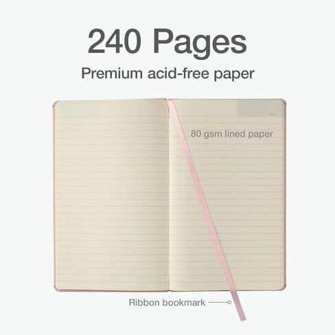 Oxford Journal, Lined Writing Notebook, Writer's Journal, Classic Notebook for School or Office, 240 Pages, 5" x 8.25", Hardcover, Blush (75501) in Saudi Arabia