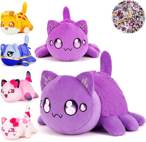 61-PCS-Ninja Zane Cat Plush +60-Stickers-Plush,Cat Plush Toys Blind Box Cat Plush Series-100% Polyester Embroidery Plush Pillow-Cute Popular Cat Plush Collectibles(Ninja Zane Cat Plush) in Saudi Arabia