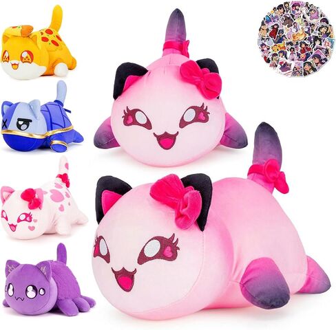 61-PCS-Ninja Zane Cat Plush +60-Stickers-Plush,Cat Plush Toys Blind Box Cat Plush Series-100% Polyester Embroidery Plush Pillow-Cute Popular Cat Plush Collectibles(Ninja Zane Cat Plush) in Saudi Arabia